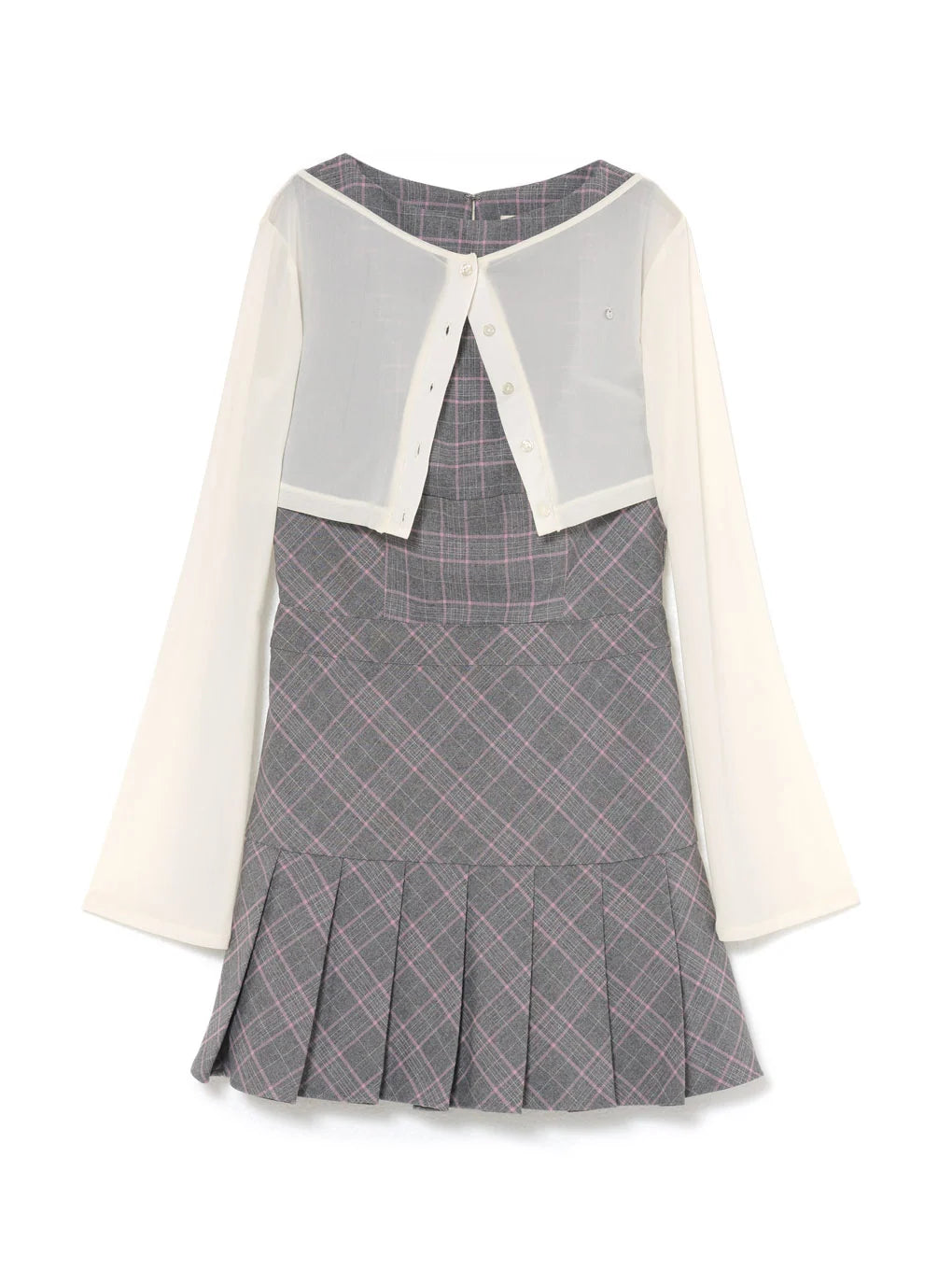 日本代購｜ANDMARY Donna check mini dress【black / F】｜ANDMARY