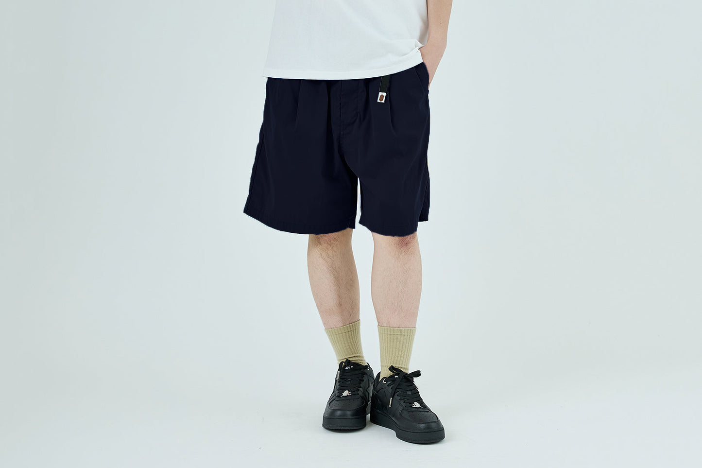 BAPE BELT 1 PLEAT ELASTICATED RELAXED FIT SHORTS