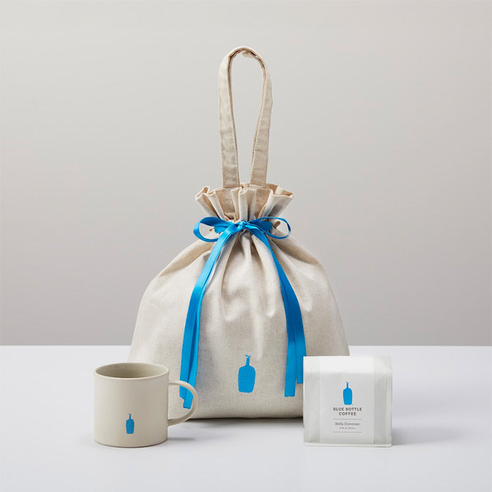 Blue bottle 藍瓶咖啡【線上限定】石頭馬克杯 & 綜合咖啡 組合 in 蝴蝶結包裝