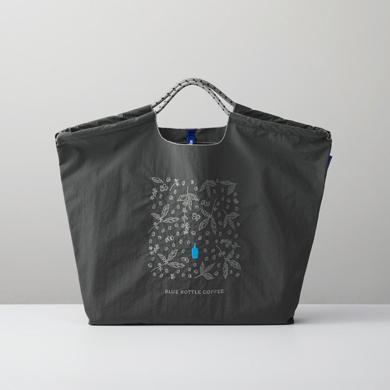 Blue bottle 藍瓶咖啡 刺繡環保購物袋 - 咖啡樹葉