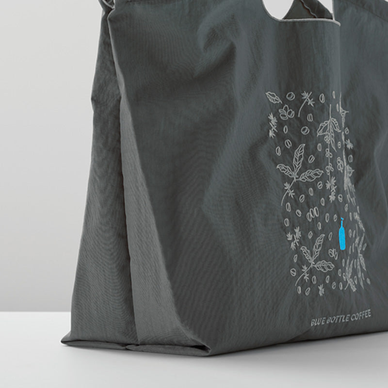 Blue bottle 藍瓶咖啡 刺繡環保購物袋 - 咖啡樹葉