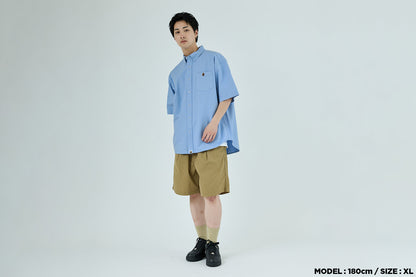 BAPE ONE POINT LINE CAMO JACQUARD OXFORD 短袖襯衫