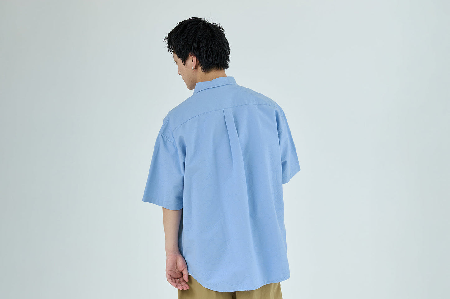 BAPE ONE POINT LINE CAMO JACQUARD OXFORD 短袖襯衫