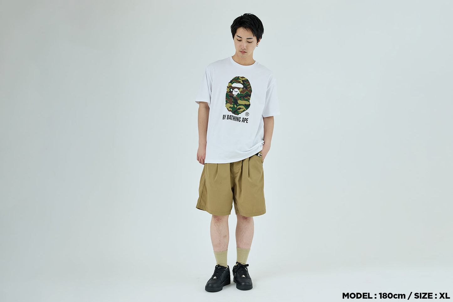 BAPE GLITCH WOODLAND CAMO TEE