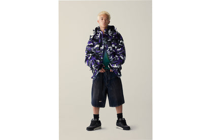 BAPE GLITCH WOODLAND CAMO 短款滑雪夾克