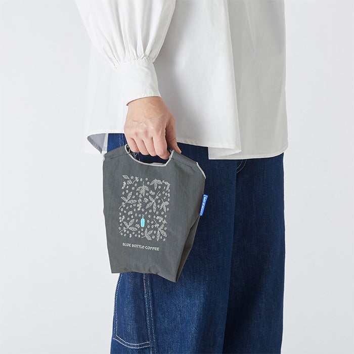 Blue bottle 藍瓶咖啡 刺繡環保袋迷你 - 咖啡葉