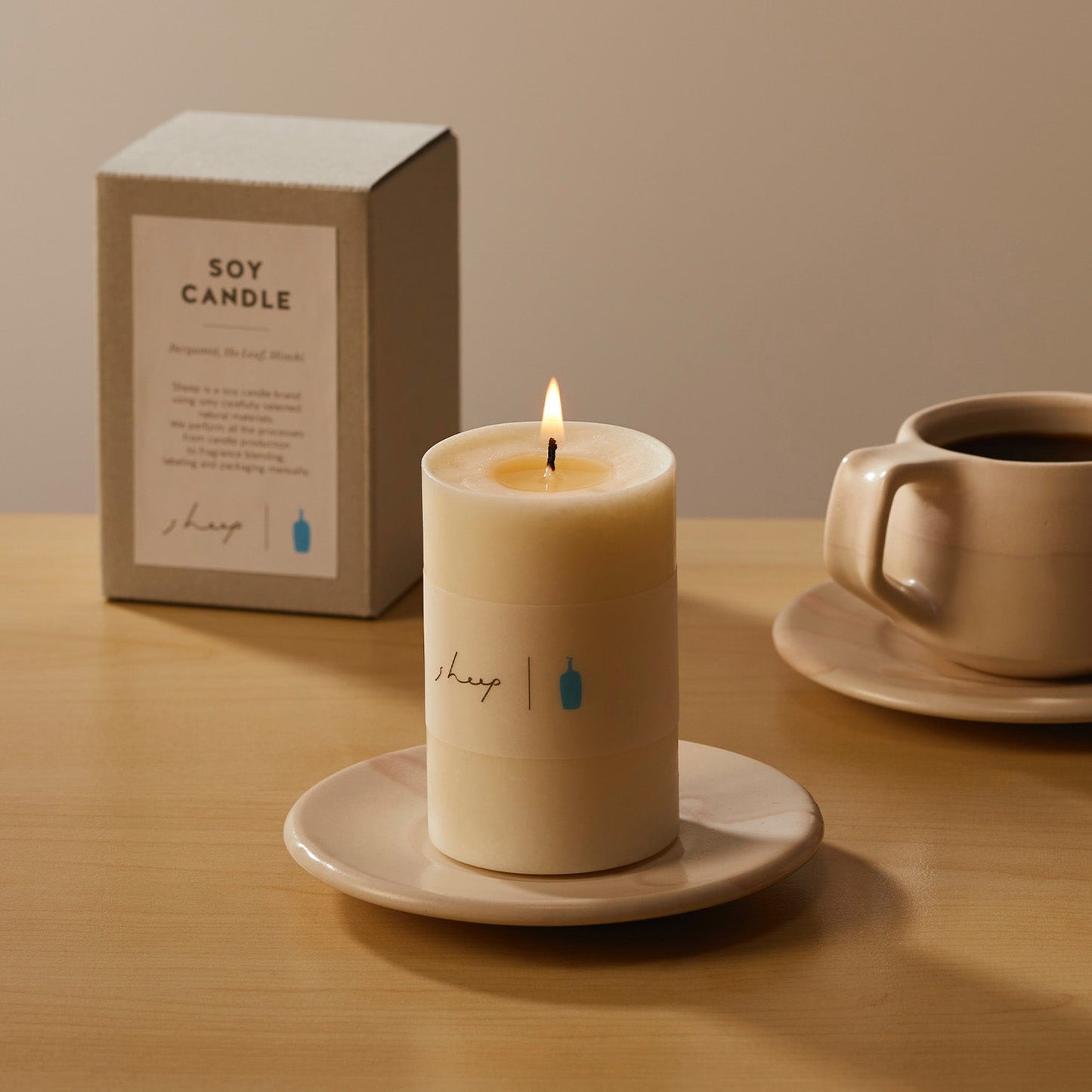 Blue bottle 藍瓶咖啡 - 大豆蠟燭 - 佛手柑、霍利葉、檜木