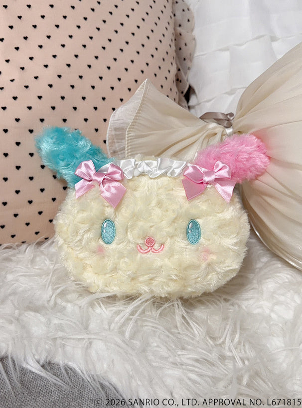 日本代購｜GRL 小兔子 化妝包 - サンリオ角色合作 兔子花臉化妝包｜GRL