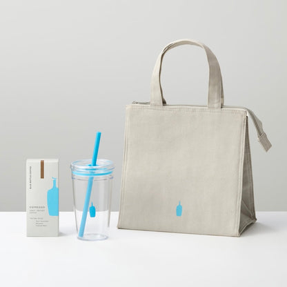 Blue bottle 藍瓶咖啡【線上限定】透明冷飲隨行杯 (16oz) & 即溶咖啡 組合 in 棉質保冷袋