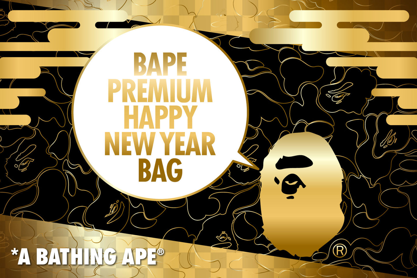 BAPE PREMIUM HAPPY NEW YEAR BAG