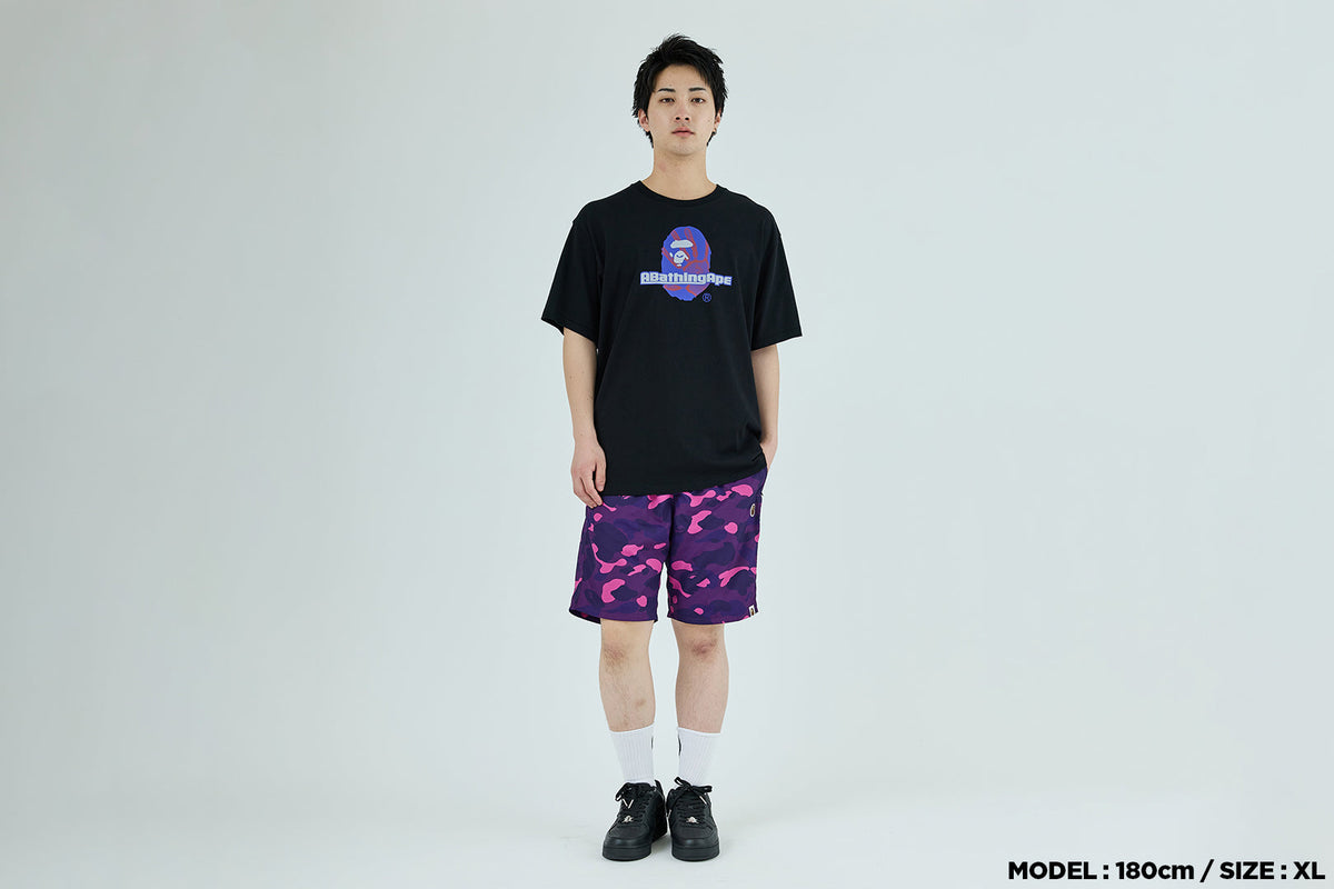BAPE COLOR CAMO APE HEAD 單點沙灘短褲