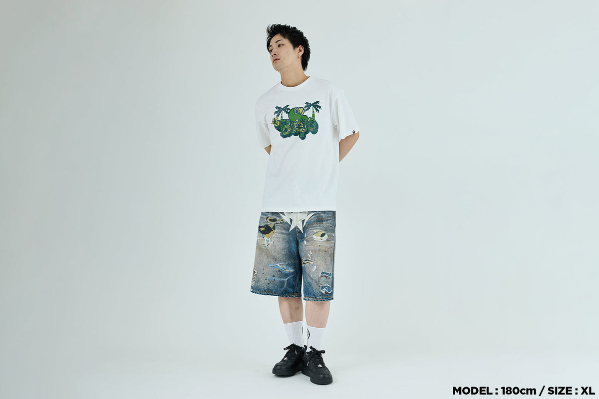 BAPE PALM RESORT CAMO MILO ON BAPE TEE