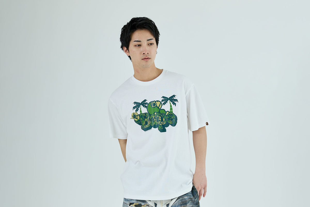 BAPE PALM RESORT CAMO MILO ON BAPE TEE