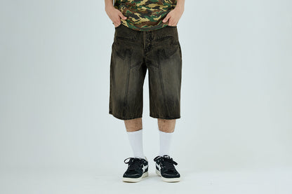 BAPE STA PATCH 13 OZ 放鬆版牛仔短褲