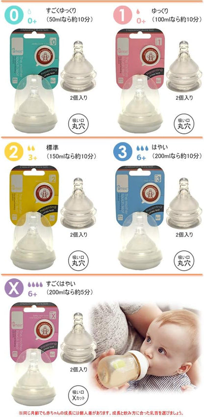 日本代購｜UMEE 奶嘴 - 交換乳首 2個套裝 Stretch Teat Stage｜Amazon JP