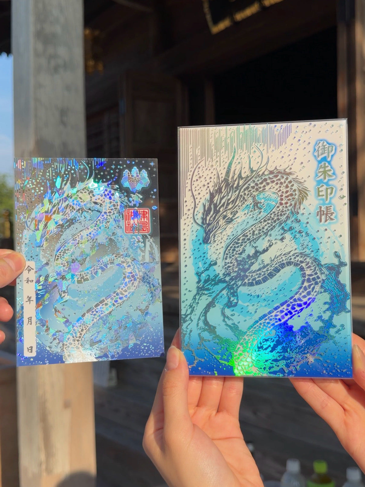 日本代購｜未知 御朱印帳 - 煌く蒼龍御朱印帳（附御朱印）｜Shop.tushima-jinja