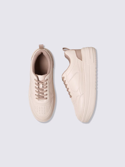 日本代購｜GU ボリュームソールコートスニーカー【OFF WHITE / M】｜GU