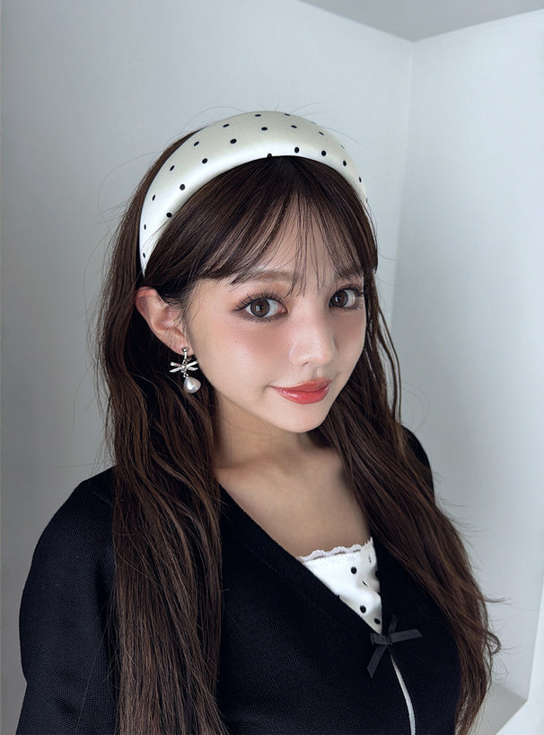 日本代購｜GRL 髮飾 - 黑色圓點髮箍【ドット柄カチューシャ】｜GRL