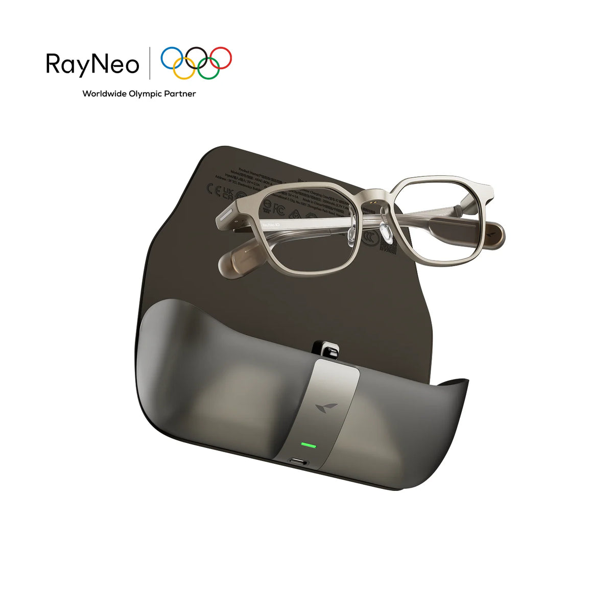 日本代購｜RayNeo 智慧眼鏡 - iO 智慧眼鏡【金色 / 充電盒組合】｜RayNeo.JP