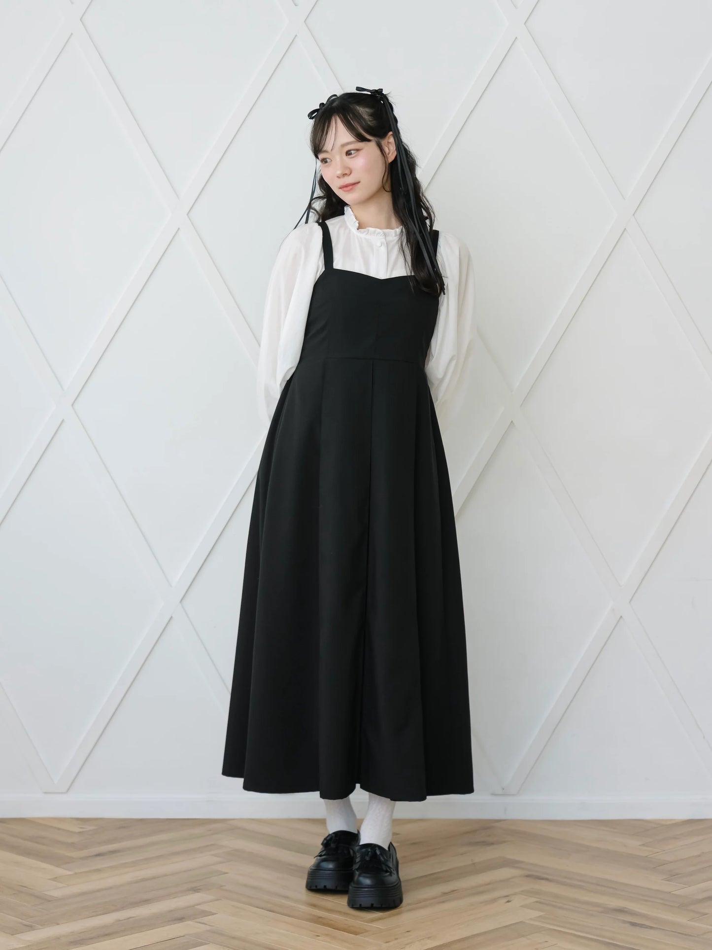 日本代購｜mero boutique 2018 連身裙 - 黑色プリーツ連身裙｜mero boutique 2018