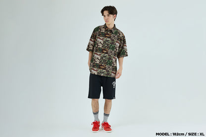 BAPE APE HEAD ONE POINT CAMO PATCHWORK 短袖襯衫