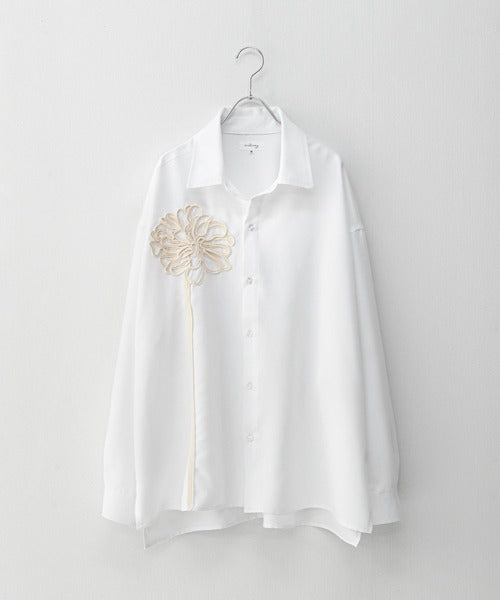 日本代購｜Nilway 長袖襯衫 - 花卉刺繡長袖襯衫｜ZOZOTOWN