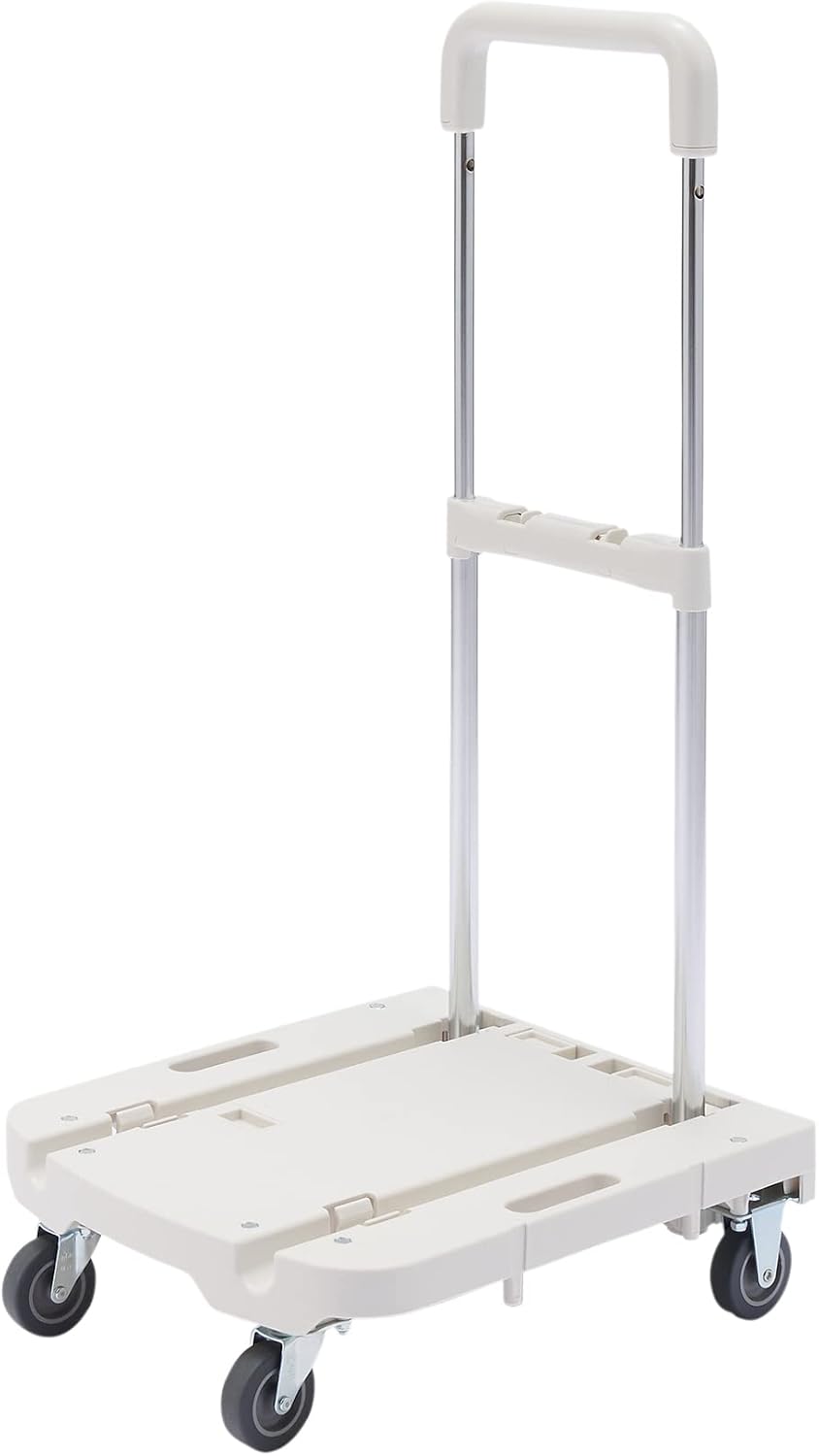 日本代購｜無印良品のストアを表示 無印良品 持ち手の高さを変えられるポリプロピレン台車 幅39×奥行44×高さ62?87.5cm 12823506 台車 折り畳み 軽量｜Amazon JP