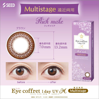 日本代購｜Eye coffret 隱形眼鏡 - 彩色隐形眼镜 SEED Eye coffret 日抛 UV M 多阶段｜Amazon JP