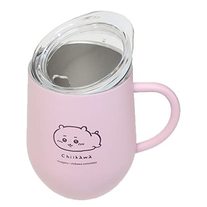 Mug baja tahan karat Marimocraft CHIIKAWA ちいかわ dengan penutup