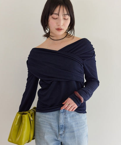 日本代購｜VIS T恤 - tシャツ シアードレープ上衣｜ZOZOTOWN