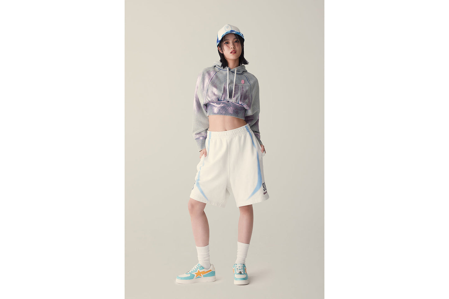 BAPE FOIL WASHED ONE POINT PULLOVER HOODIE
