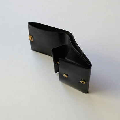 日本代購｜chamoto fold wallet / 二つ折り財布 - GUIDI / cavallo culatta【black】｜chamoto