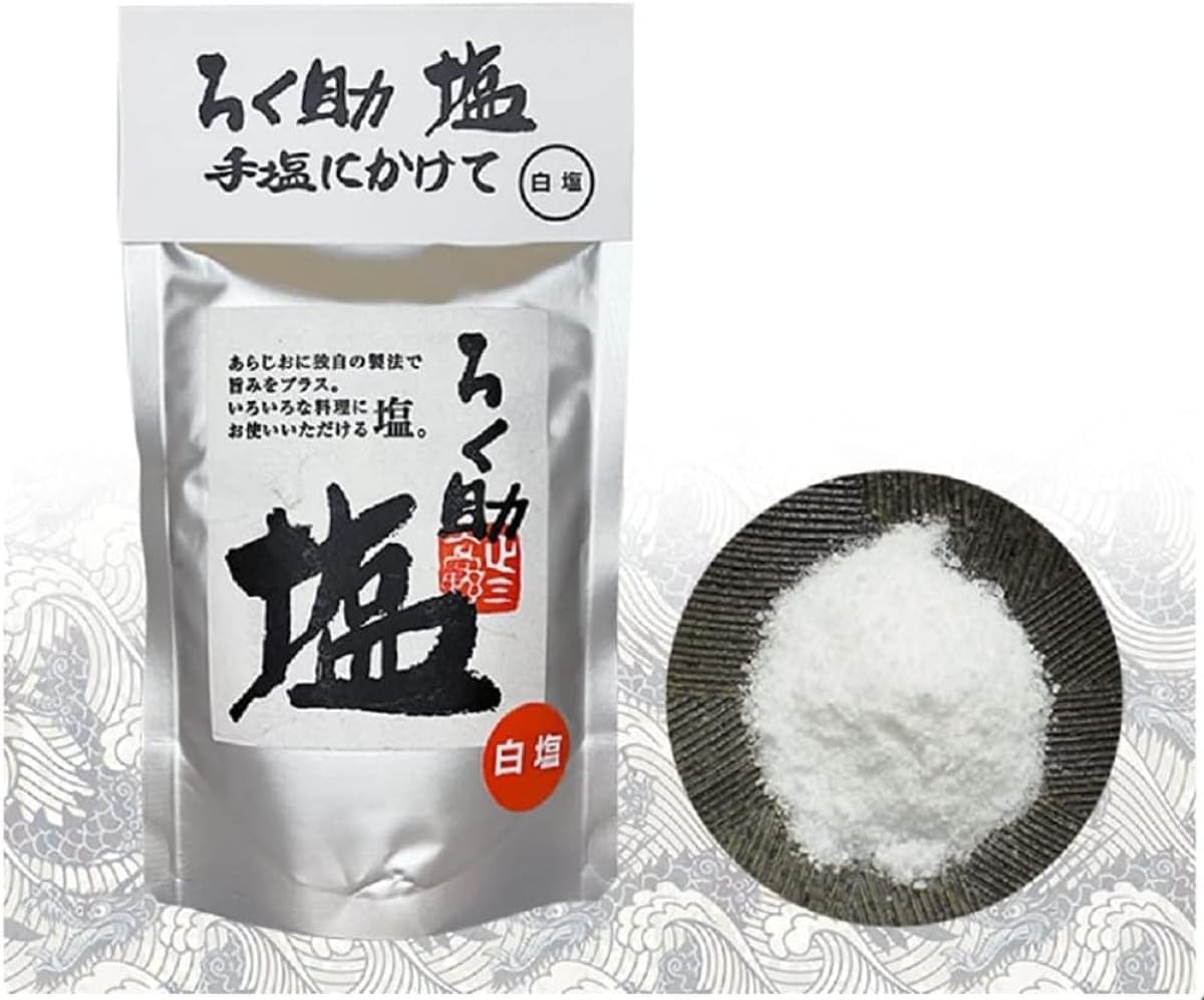 日本代購｜ろく助 Rokusuke White Salt 4.6 oz (130 g)｜Amazon JP