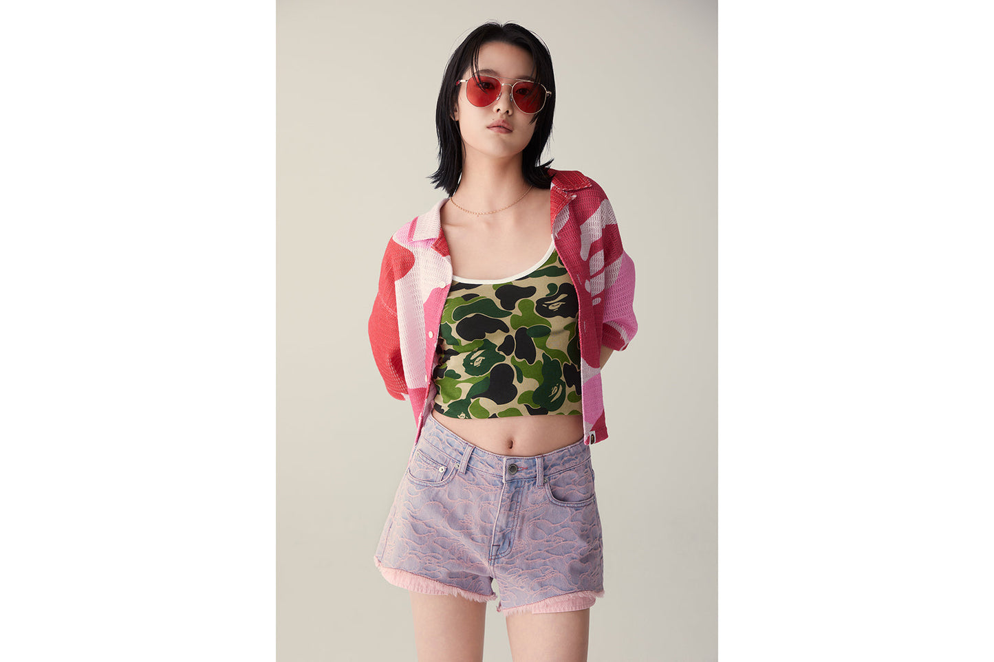 BAPE MEGA ABC CAMO 開襟襯衫