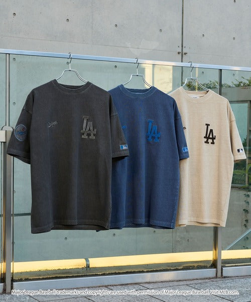 日本代購｜MLB T恤 - 別注刺繡徽章復古加工寬鬆半袖T恤｜ZOZOTOWN