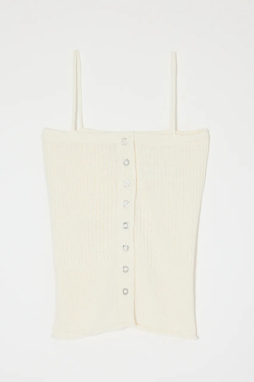 日本代購｜MOUSSY 背心 - FRONT BUTTON KNIT 背心【紅色 / 自由尺寸】｜MOUSSYキャミソール
