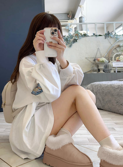 日本代購｜GRL ワッペンロゴロングTシャツ[cc39]【オフホワイト / F】｜GRL