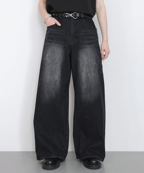日本代購｜LILL 寬褲 - 13oz 復古洗寬褲｜ZOZOTOWN