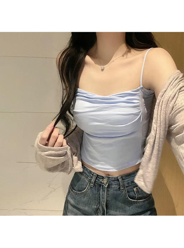 日本代購｜GRL 背心 - 黑色卡杯背心ドレープキャミソール｜GRL