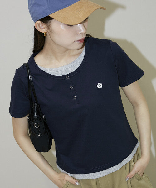日本代購｜MARY QUANT T恤 - 限定版 半袖ヘンリーネック T恤｜ZOZOTOWN