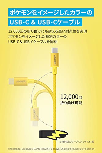 Anker USB fast charger 65W Pikachu (USB PD charger USB-A and USB-C 3 sockets)