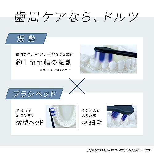 Panasonic [2023 release] Panasonic sonic vibration toothbrush ドルツリニアsonic vibration toothbrush overseas 両 white EW-DL39-W