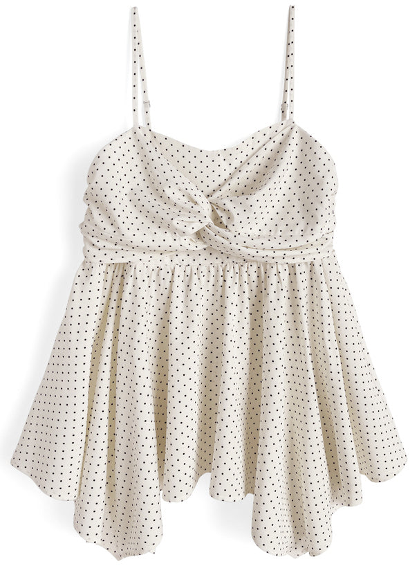 日本代購｜GRL 上衣 - 圓點扭結裙擺吊帶上衣｜GRL