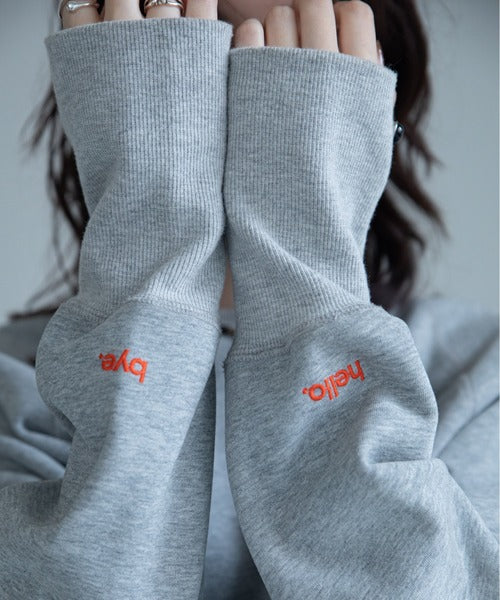 日本代購｜VACANCY 短版運動衫 - Hello bye刺繡配色短版運動衫｜ZOZOTOWN