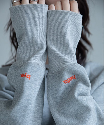 日本代購｜VACANCY 短版運動衫 - Hello bye刺繡配色短版運動衫｜ZOZOTOWN