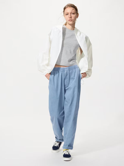 日本代購｜UNIQLO 褲子 - ストレッチイージーアンクルパンツ/デニム｜UNIQLO