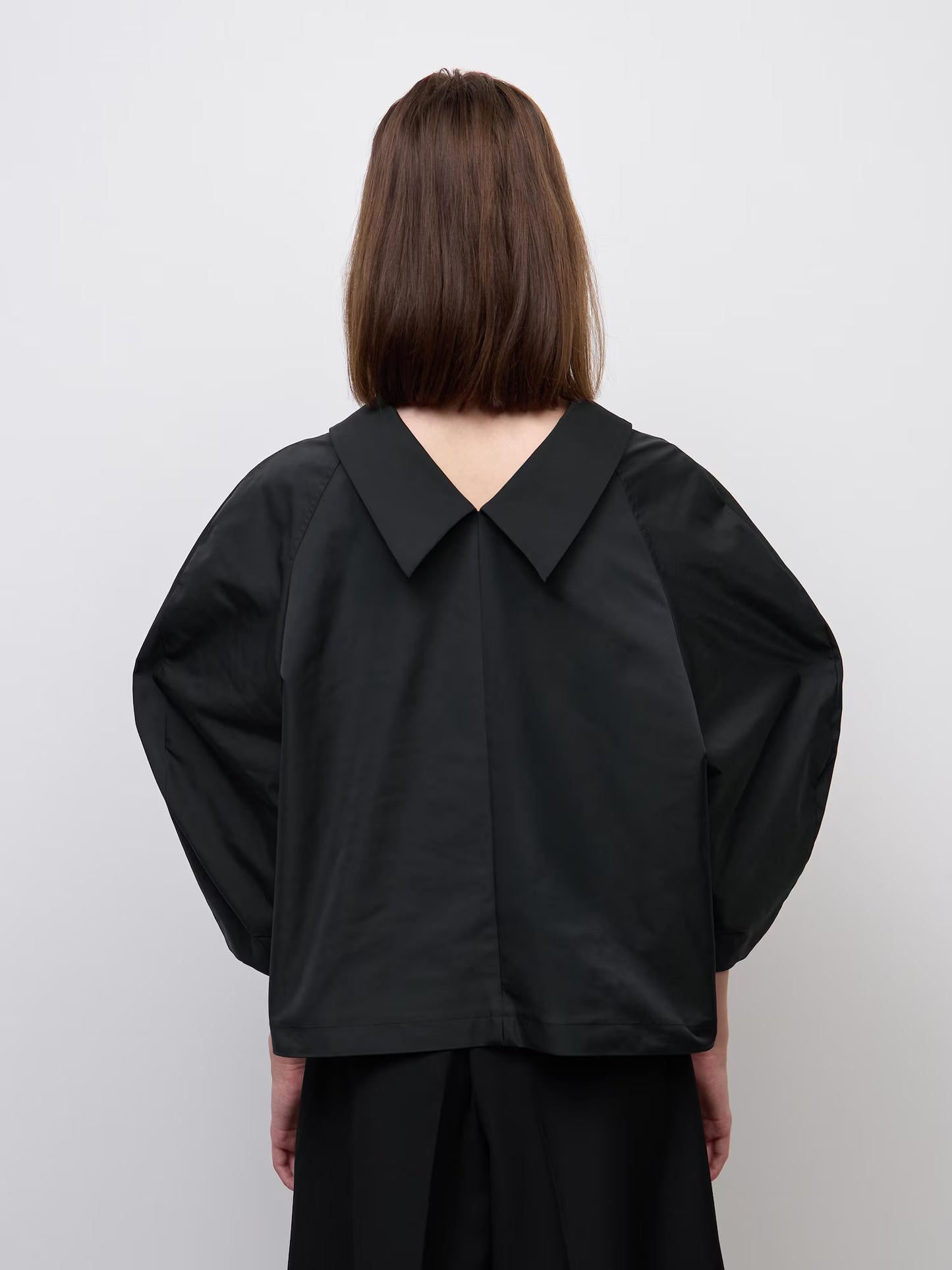 日本代購｜GU 上衣 - コクーンスリーブ七分袖上衣【黑色 / 3XL】｜GU