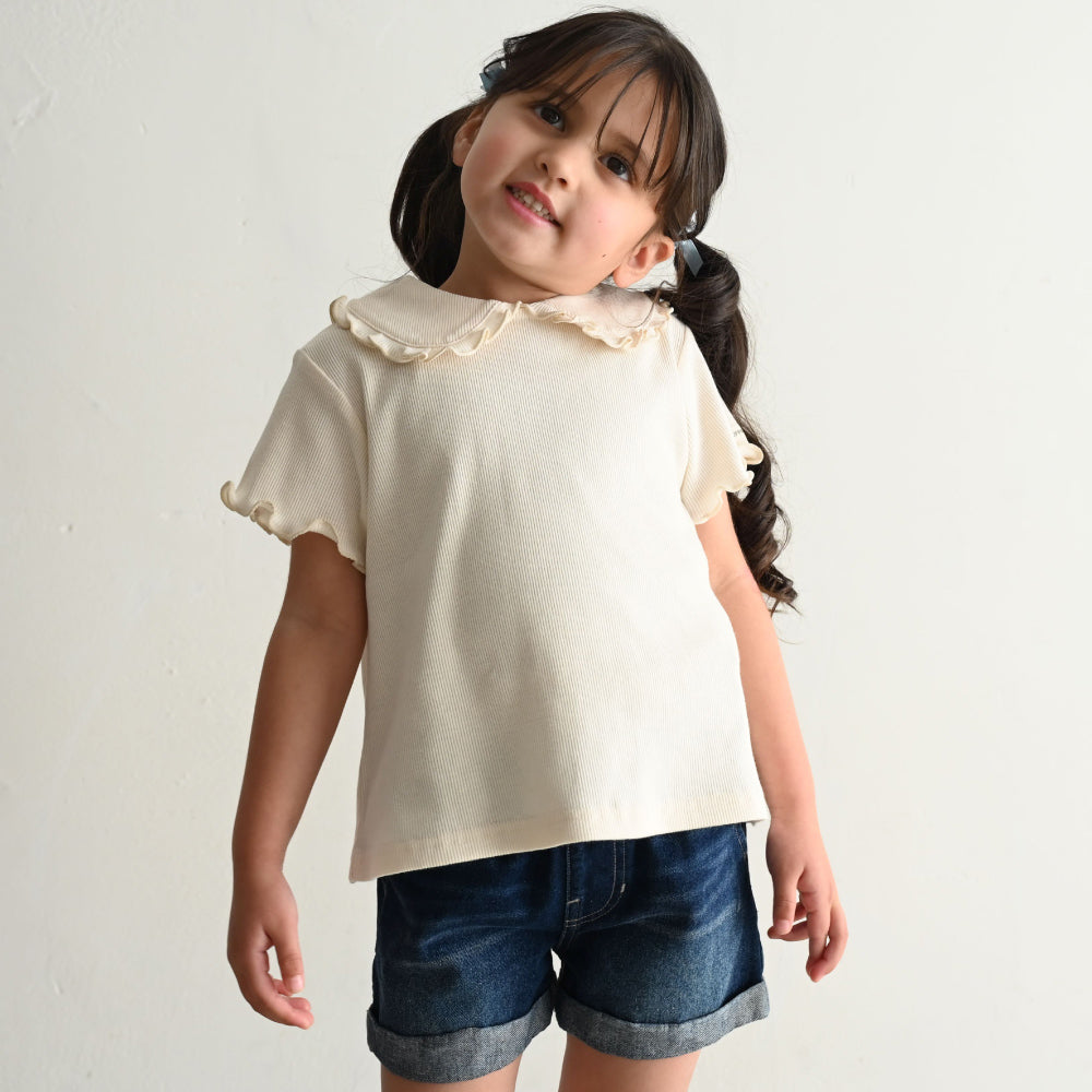 日本代購｜PUPPAPUPO T恤 - ビッグカラー 半袖 T恤｜PUPPAPUPO