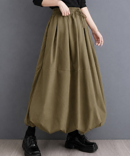 日本代購｜SallyLunn Sally Lunn ロング スカート 「お気に入り2.7万人突破！8カラー/M〜XLサイズ」Aラインバルーンロングスカート【カーキ / M】｜ZOZOTOWN
