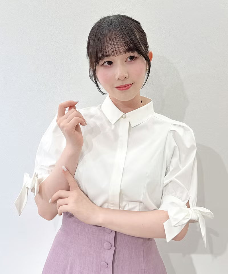 日本代購｜F i.n.t 襯衫 - 袖口蝴蝶結襯衫｜Fint-shop